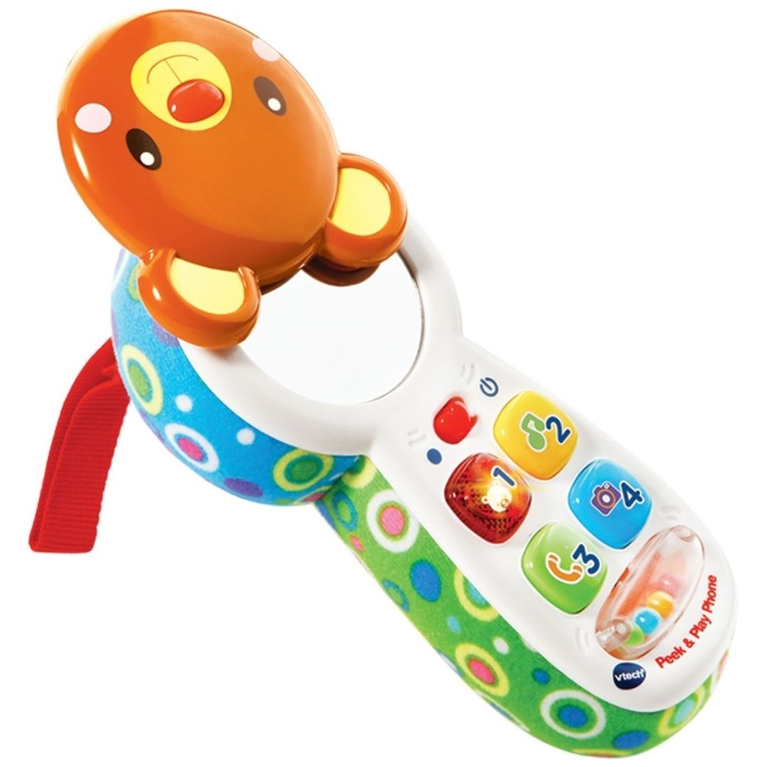 Vtech Baby Peek & Play Phone Brown +3m