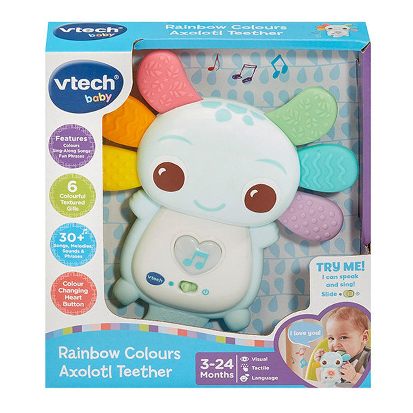 Vtech Rainbow Colours Axolotl Teether - Blue 3-24m