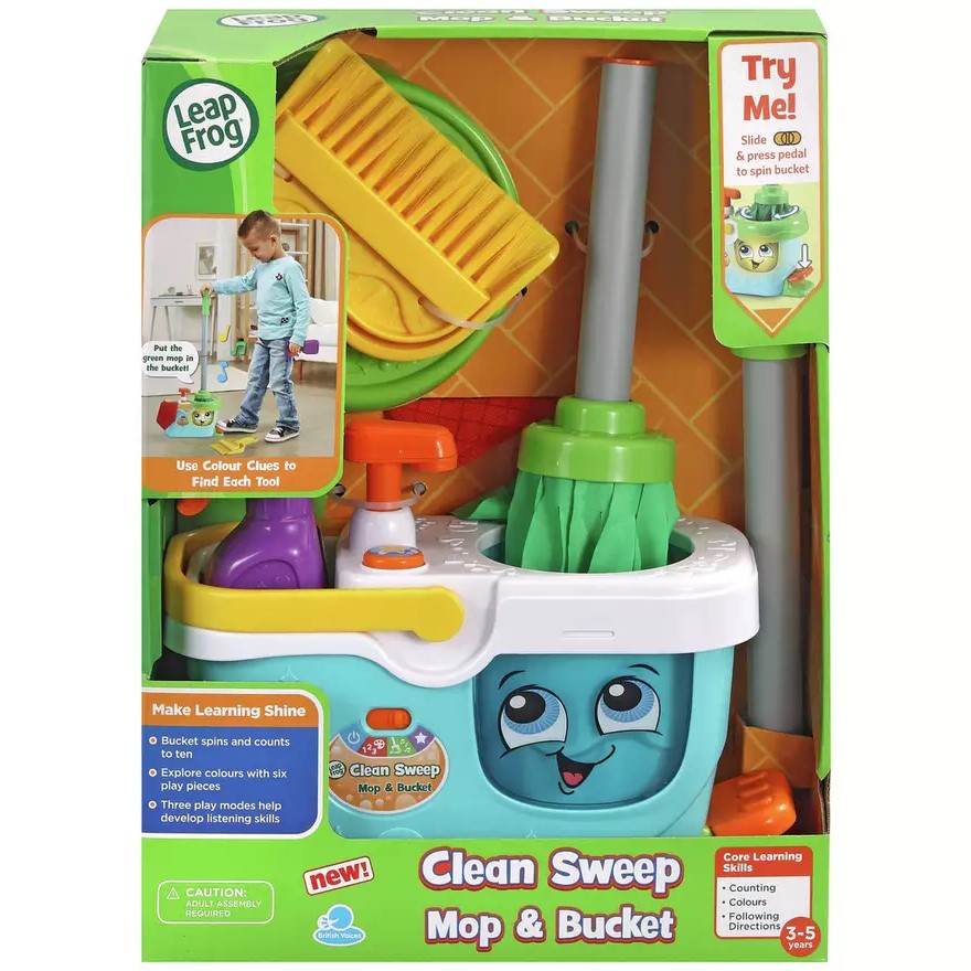 Leap Frog Clean Sweep Mop & Bucket 3-5y