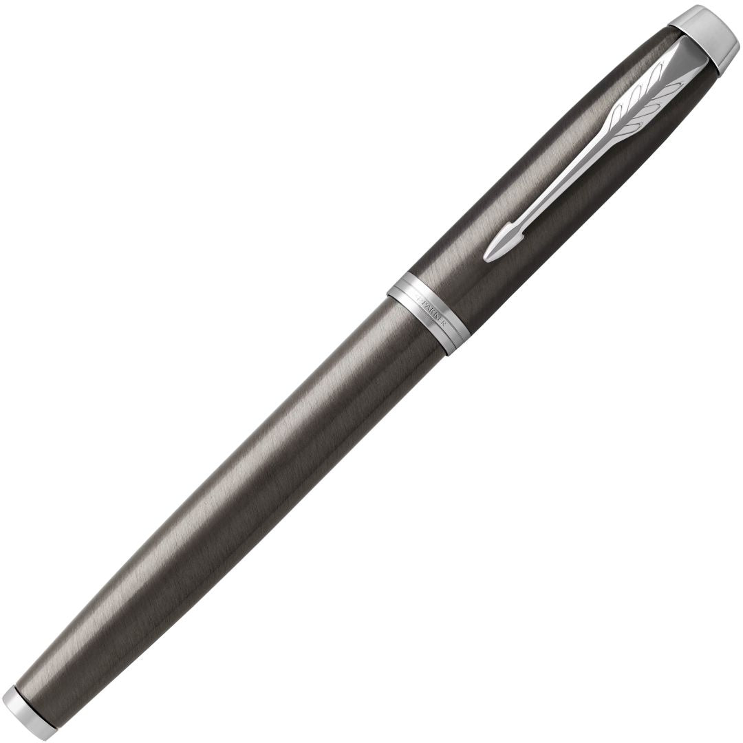 Parker IM Rollerball Pen F Black Ink - Dark Espresso & Chrome Trim