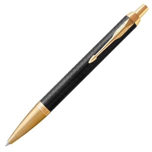Parker IM Premium Ballpoint Pen Blue Ink - Premium Black & Gold Trim