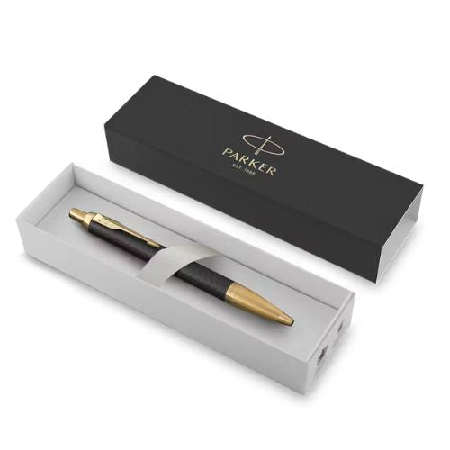 Parker IM Premium Ballpoint Pen Blue Ink - Premium Black & Gold Trim
