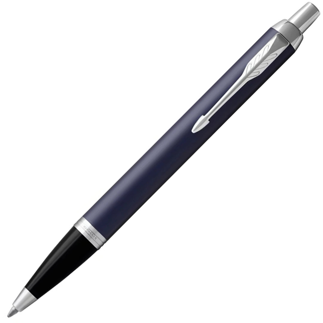 Parker IM Ballpoint Pen M Blue Ink - Blue Lacquer & Chrome Trim