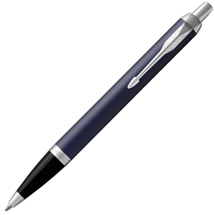 Parker IM Ballpoint Pen M Blue Ink - Blue Lacquer & Chrome Trim