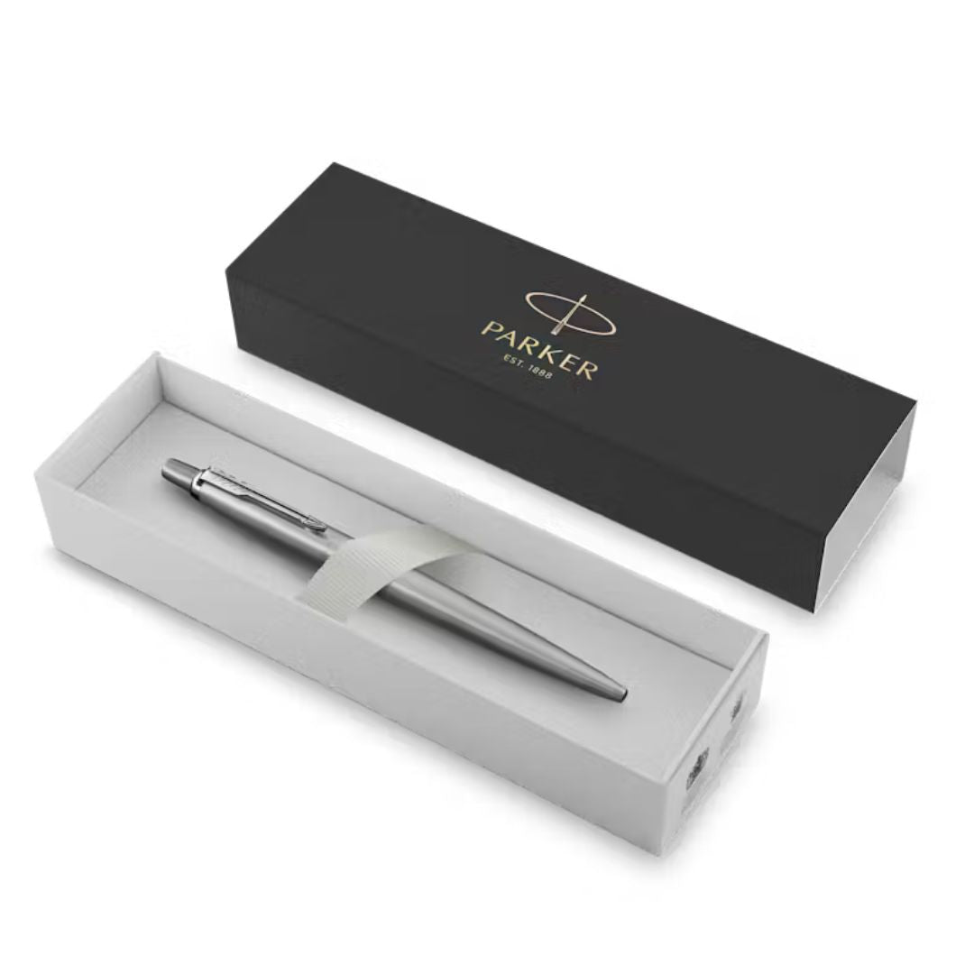 Parker Jotter Ballpoint Pen M Blue Ink - Stainless Steel
