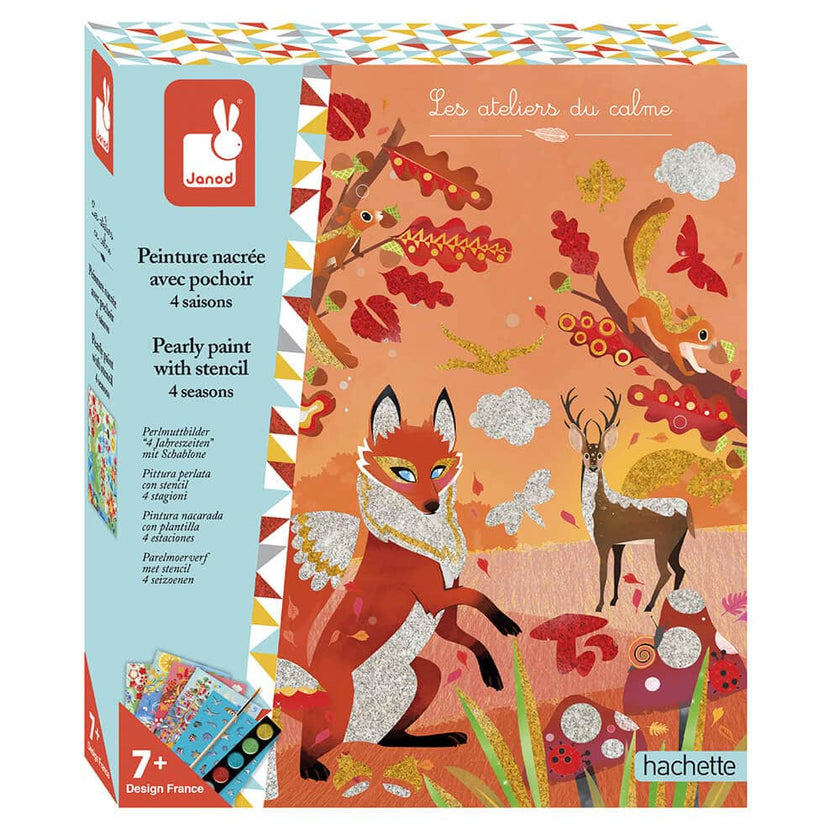 Joand Creative Kit - Pearlescent Painting Set with 4 Seasons Stencil