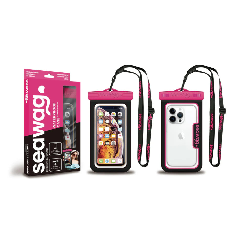 Seawag Waterproof Case For Smartphone Up To 6.8" - Pink & Black