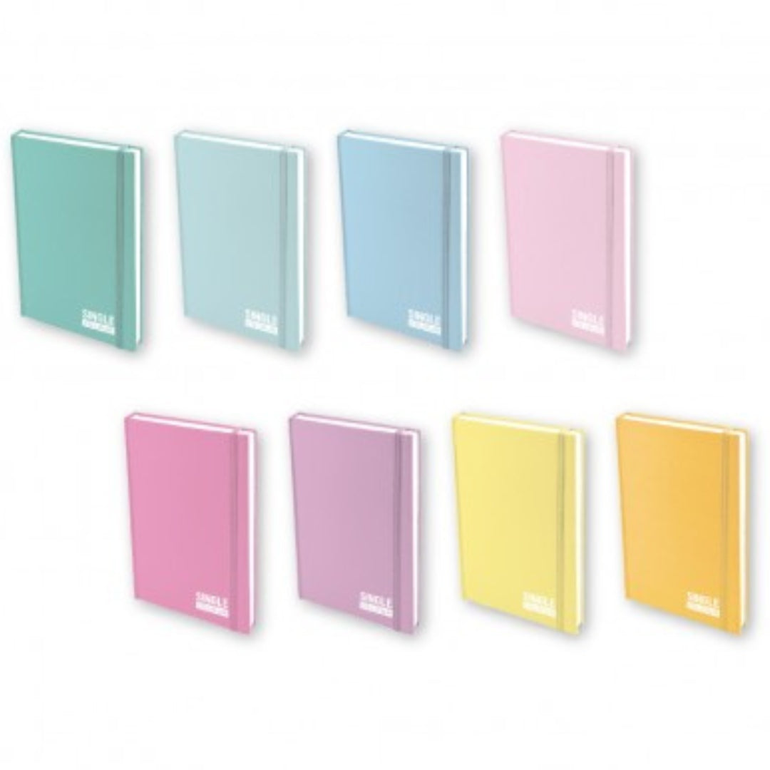 A5 Spree Lined Notebook With Elastic - Single Colour x 1pc Assortment