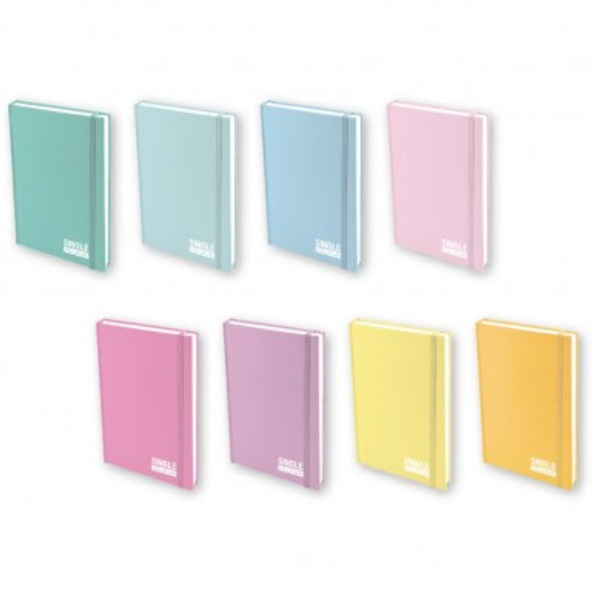 A5 Spree Lined Notebook With Elastic - Single Colour x 1pc Assortment