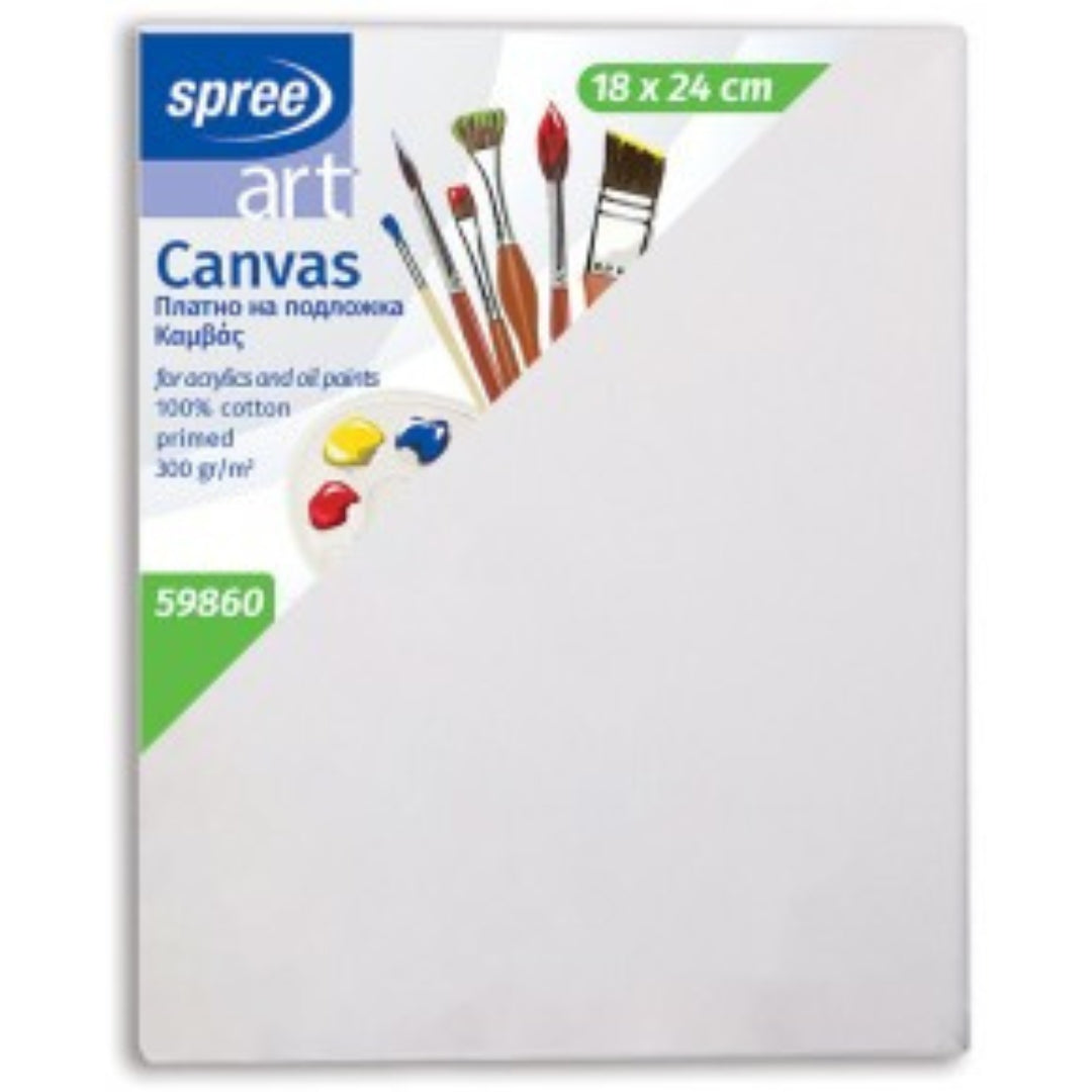 Spree Art - Canvas Board 100% Cotton 300gsm - 18 x 24cm
