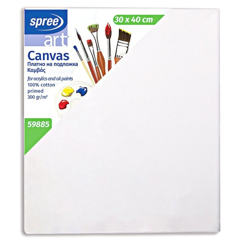 Spree Art - Canvas Board 100% Cotton 300gsm - 30 x 40cm