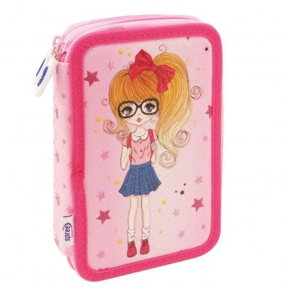 Spree Double Decker Pencil Case School Girl