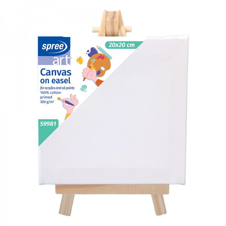 Spree Art Canvas On Easel - 20 x 20cm