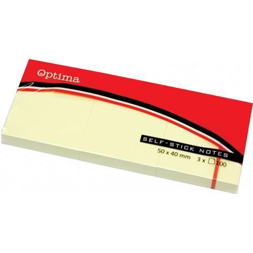 Optima Sticky Notes 50 x 40mm A Pack Of 3 x 100pcs - Pastel