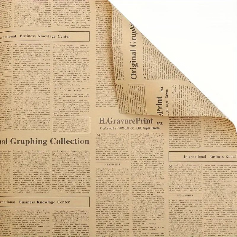 Gift Wrapping Paper Single Sheet 50 x 70cm - Newspaper