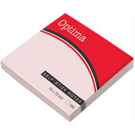 Optima Sticky Notes 7.6 x 7.6 A Pack Of 100pcs - Pink