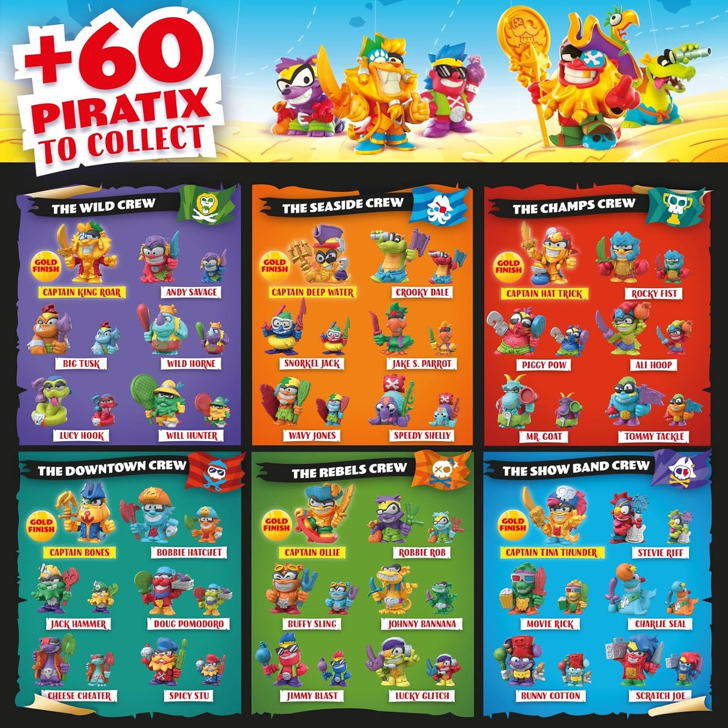 Piratix Golden Treasure Series 4 Pack