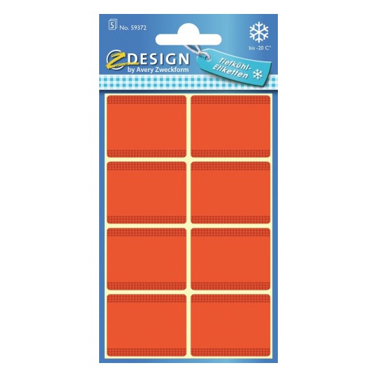 Avery Freezer Labels Red Frame A Pack Of 5 Sheets