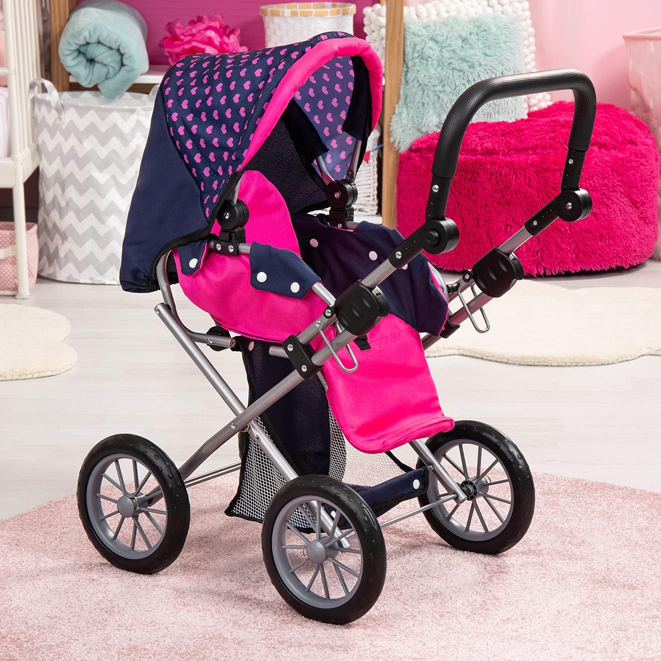 Cosy Doll Pram With Unicorn 68cm