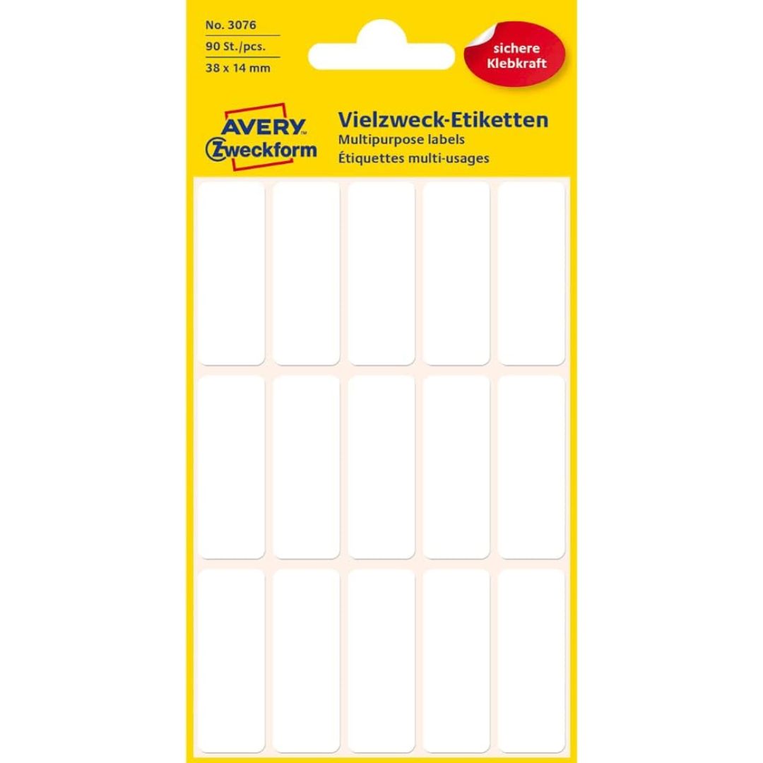 Avery Multipurpose Labels 38 x 14mm A Pack Of 90pcs