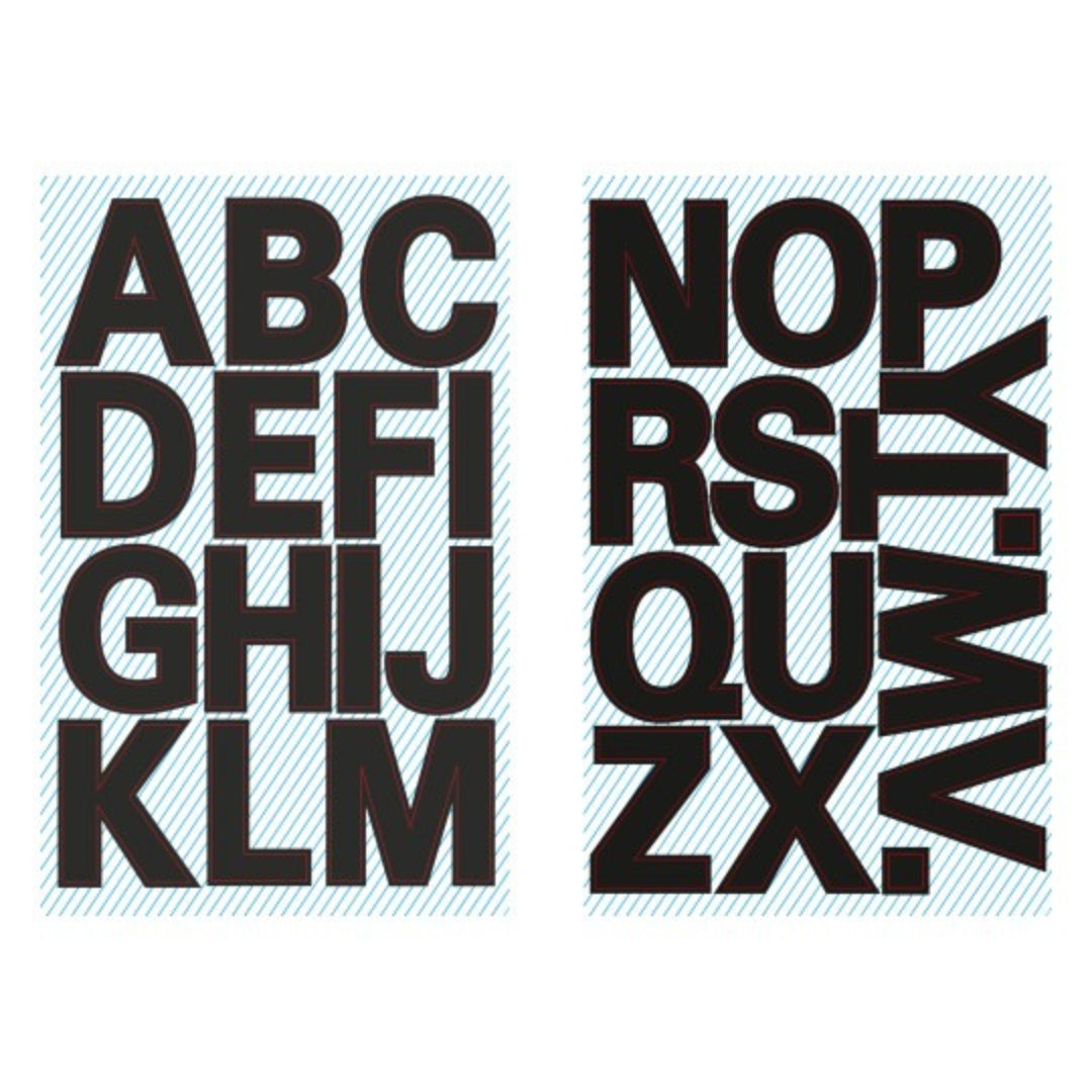 Avery-Zweckform Waterproof Labels A Pack Of 2 Sheets / 27pcs - Black Letters 25mm