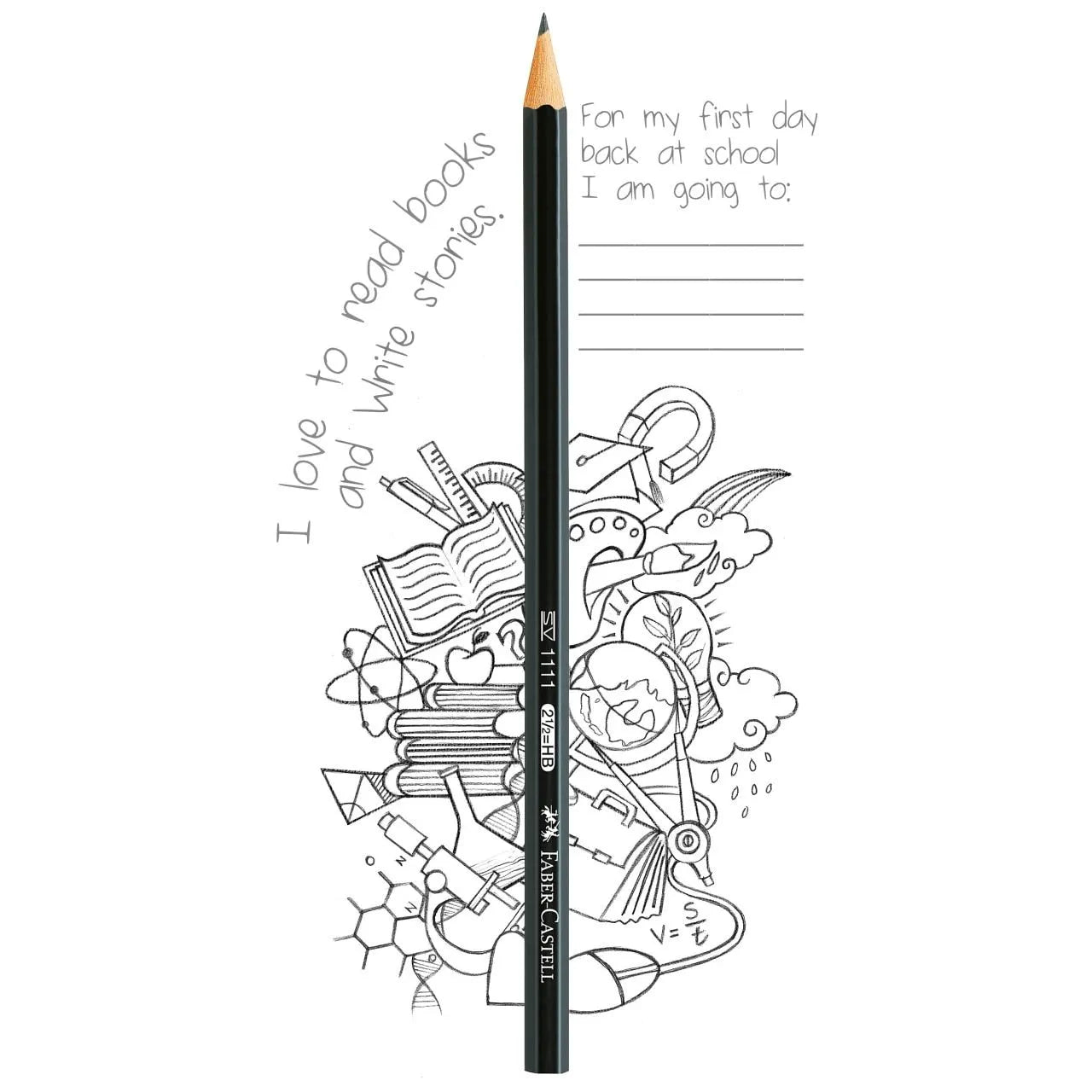 Faber-Castell - 1111 - Blacklead Graphite Pencil - HB
