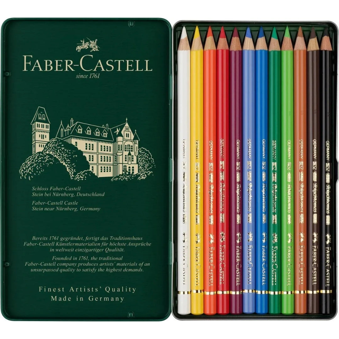 Faber-Castell Polychromos Colour Pencil A Tin Of 12pcs