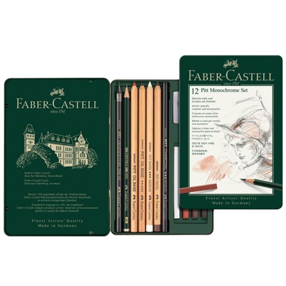 Faber-Castell 12 Pitt Monochrome Set