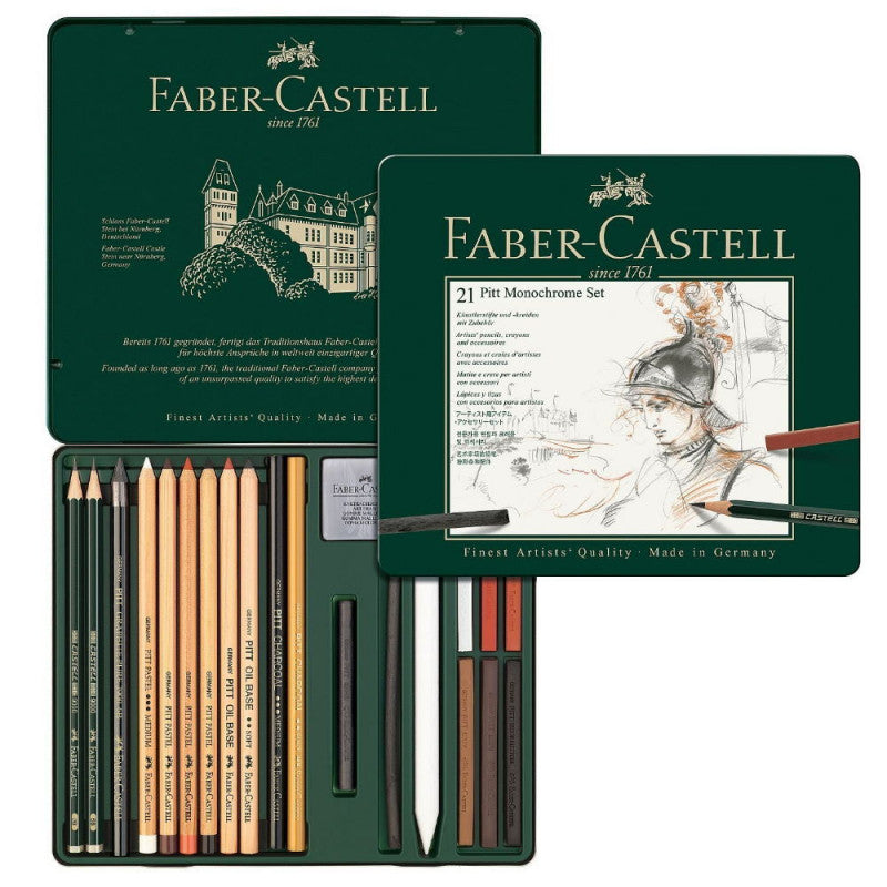 Faber-Castell 21 Pitt Monochrome Set