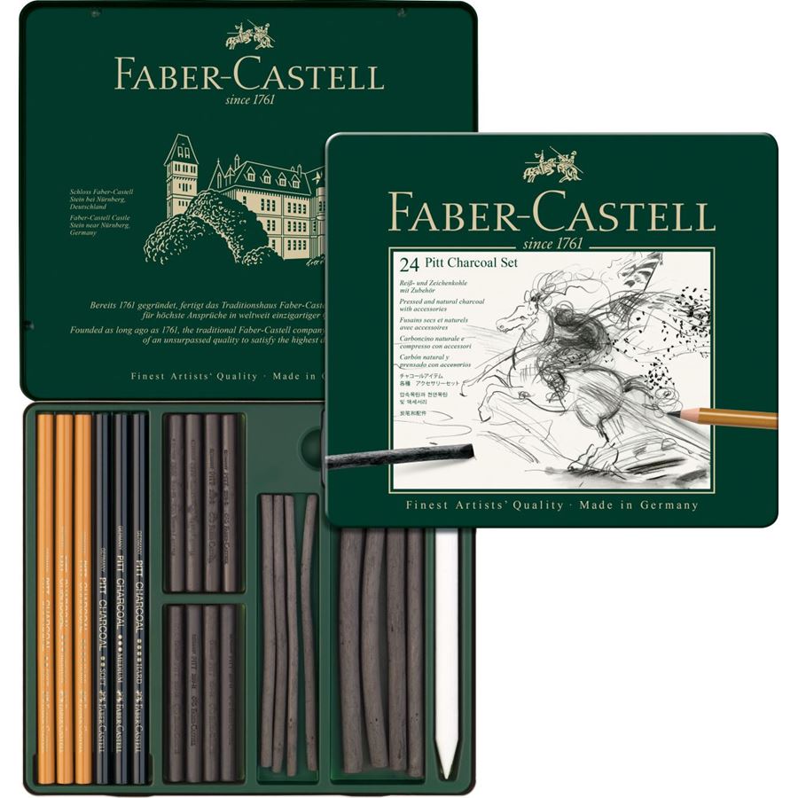 Faber-Castell 24 Pitt Charcoal Set