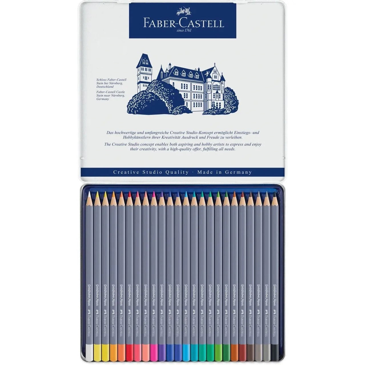 Faber-Castell Goldfaber Aqua Watercolour Pencil A Tin Of 24pcs