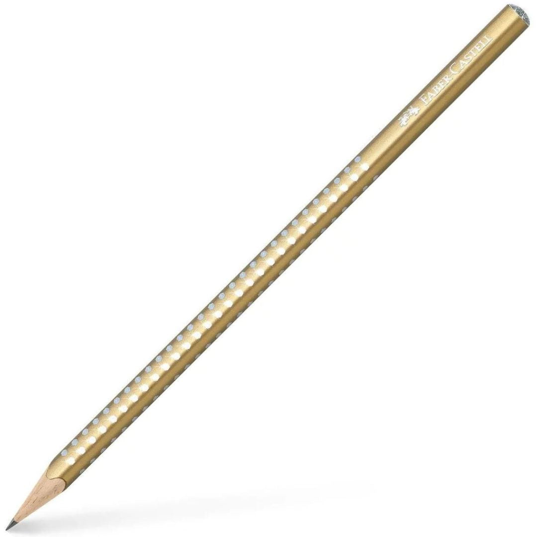 Faber-Castell Triangular Sparkle Graphite Pencil Metallic Gold