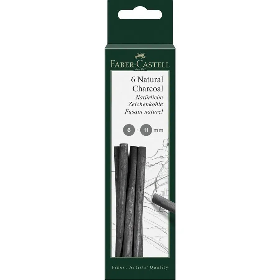 Faber-Castell Natural Charcoal Sticks 6-11mm A Pack Of 6pcs