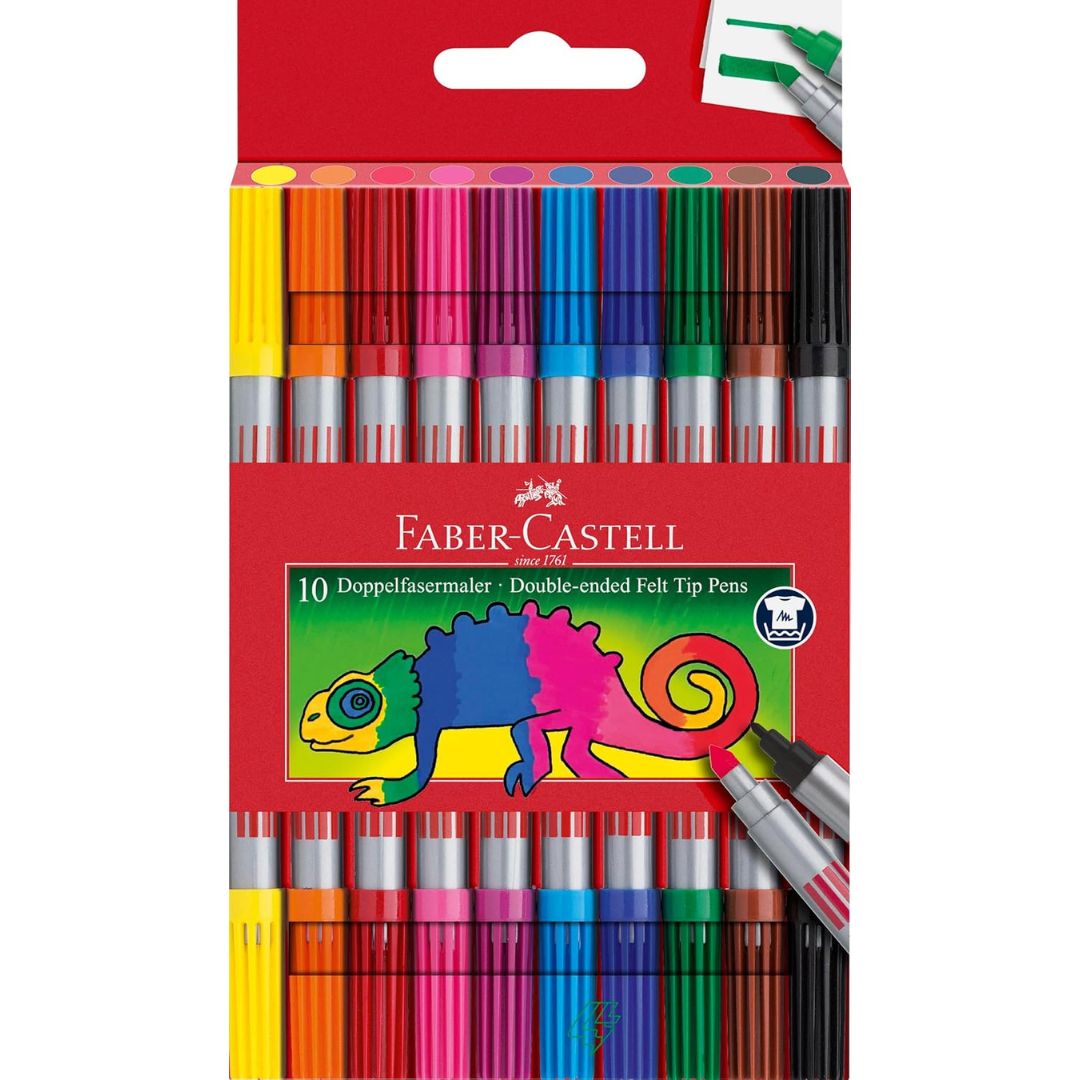 Faber-Castell Double-Ended Felt Tip Pens A Pack Of 10pcs - Doppelfasermaler