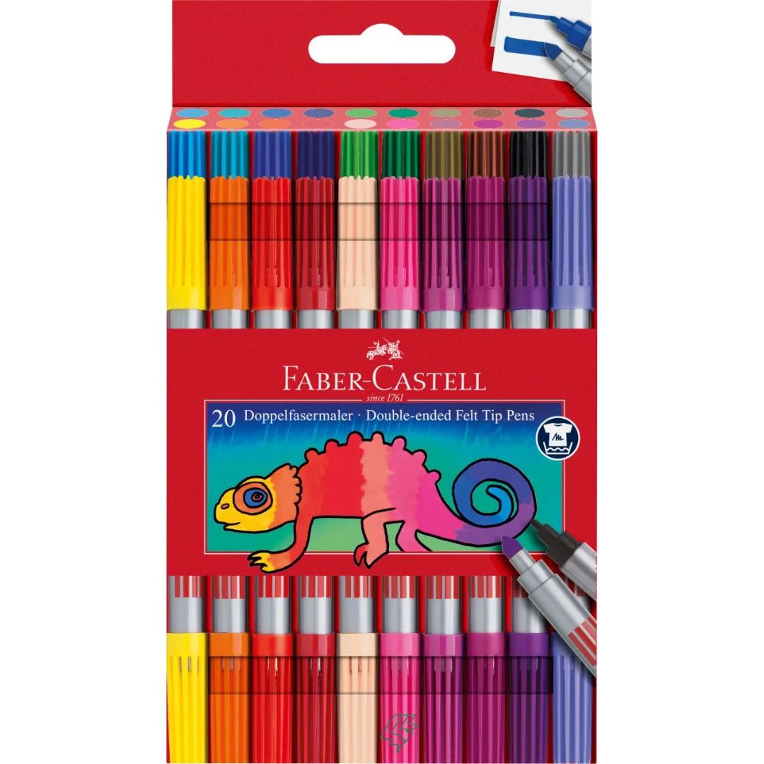 Faber-Castell Double-Ended Felt Tip Pens A Pack Of 20pcs - Doppelfasermaler