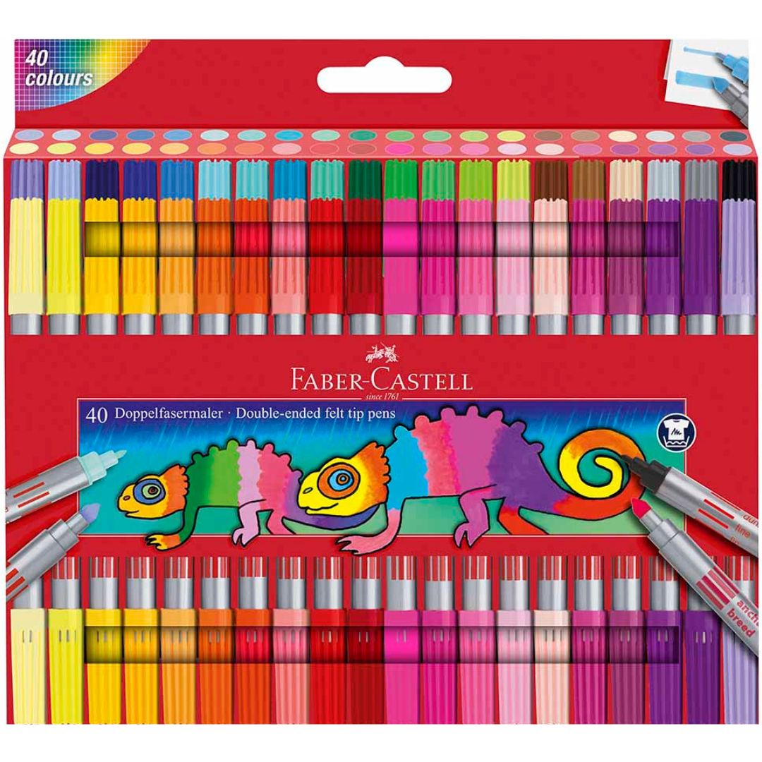 Faber-Castell Double-Ended Felt Tip Pens A Pack Of 40pcs - Doppelfasermaler