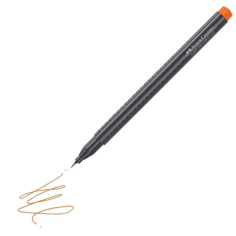 Faber Castell Grip Finepen 0.4 Dark Cadmium Orange