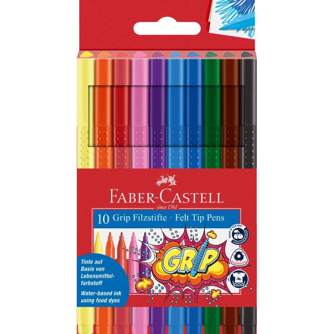 Faber-Castell Felt Tip Pens A Pack Of 10pcs - Grip