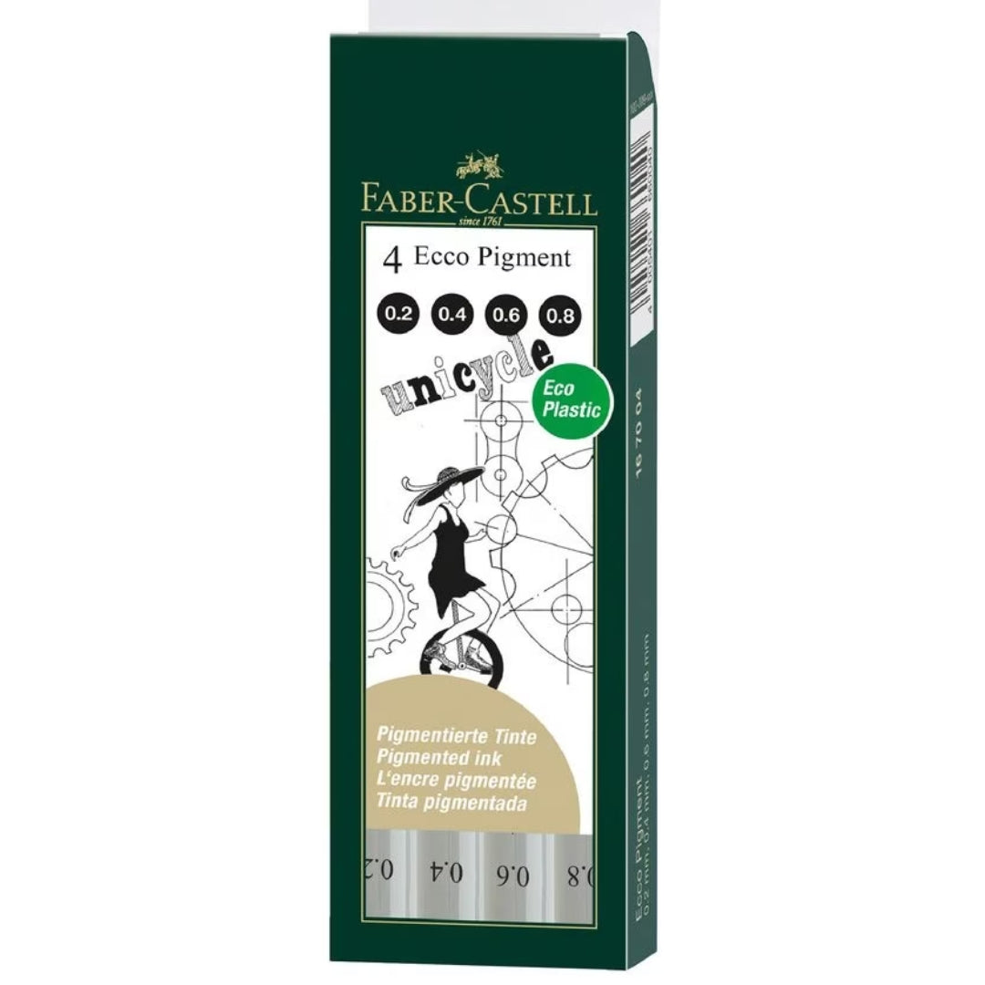Faber-Castell Ecco Pigment Fineliner A Pack Of 4pcs