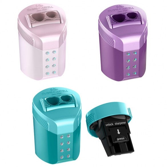 Faber-Castell RollOn Double Hole Sharpener Sparkle x 1pc Assortment