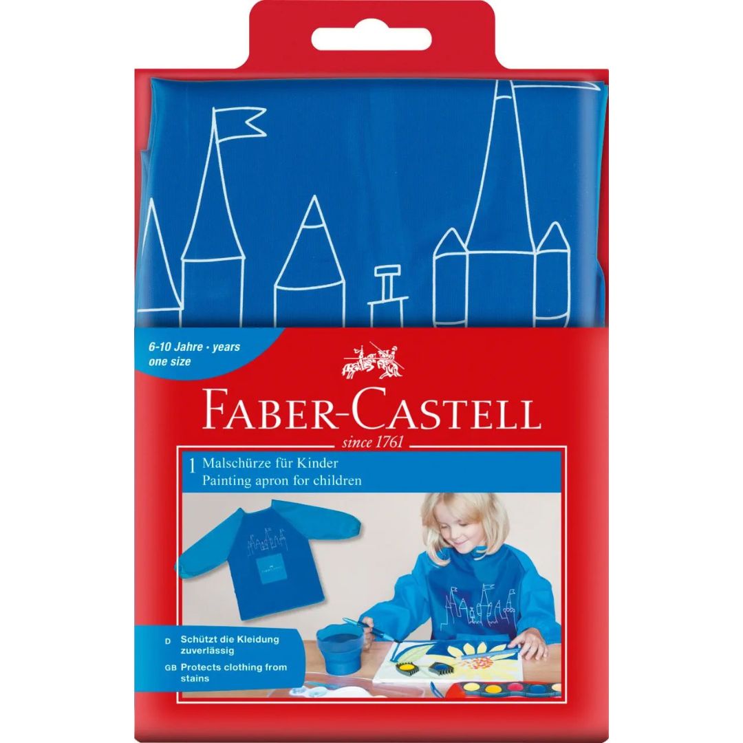 Faber-Castell Painting Apron For Children 6-10y One Size - Blue