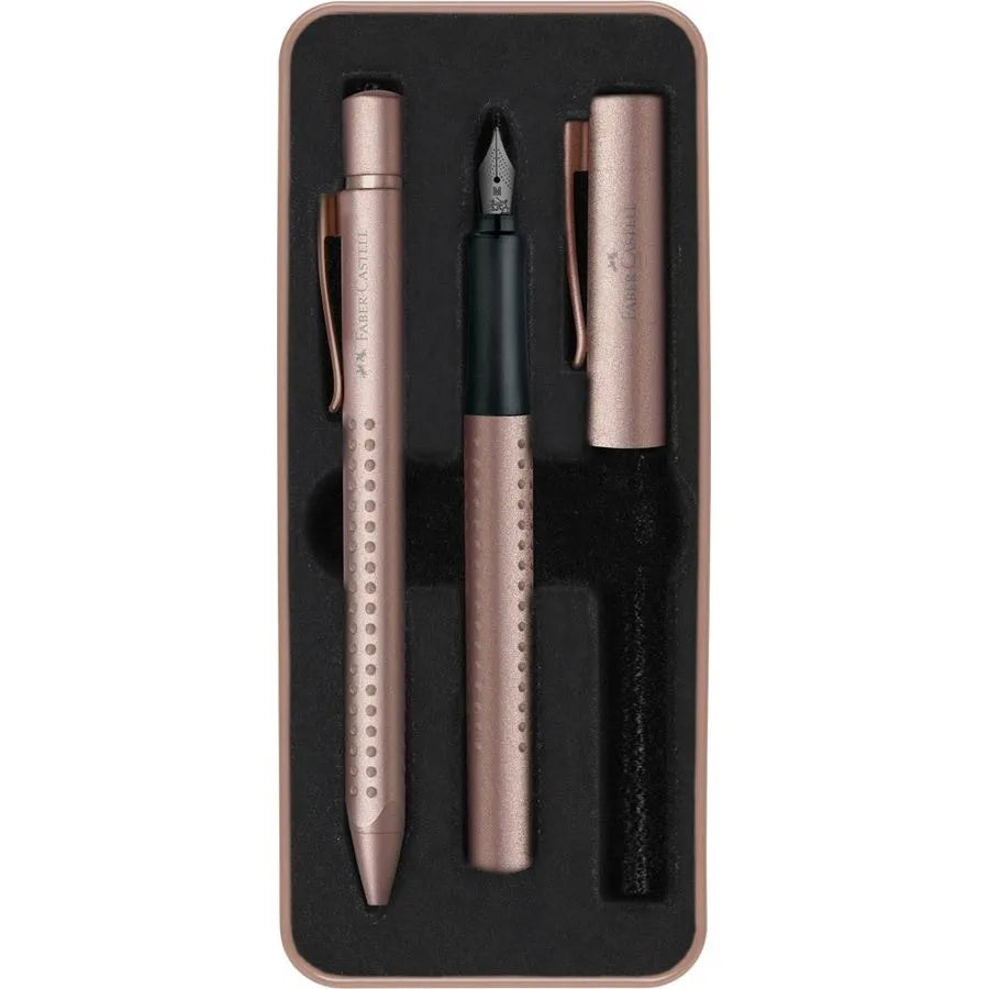 Faber-Castell The Grip 2011 A Set Of Fountain Pen & Ballpoint Pen - Ro