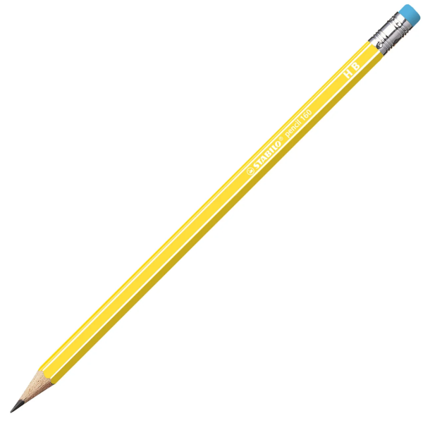 Stabilo Graphite Pencil & Eraser 160 HB Yellow