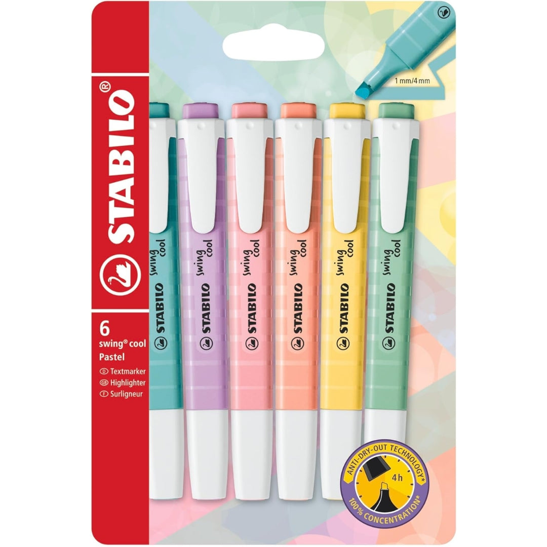 Stabilo Highlighter A Pack Of 6pcs - Swing Cool - Pastel