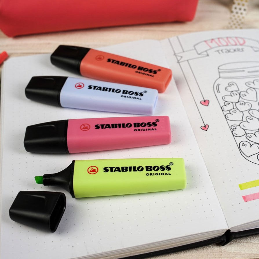 Stabilo Boss Highlighters A Pack Of 4pcs - Pastel