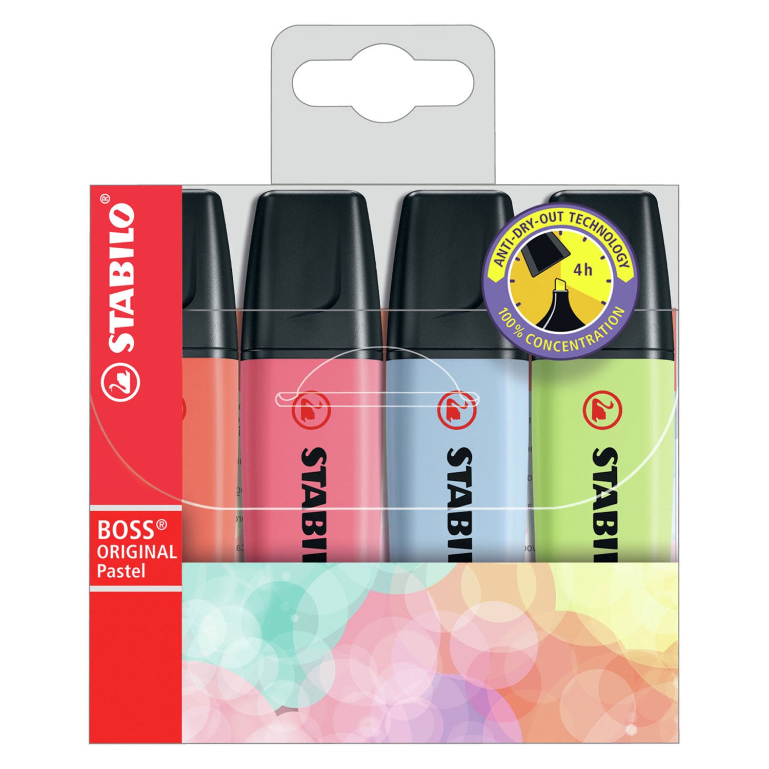 Stabilo Boss Highlighters A Pack Of 4pcs - Pastel