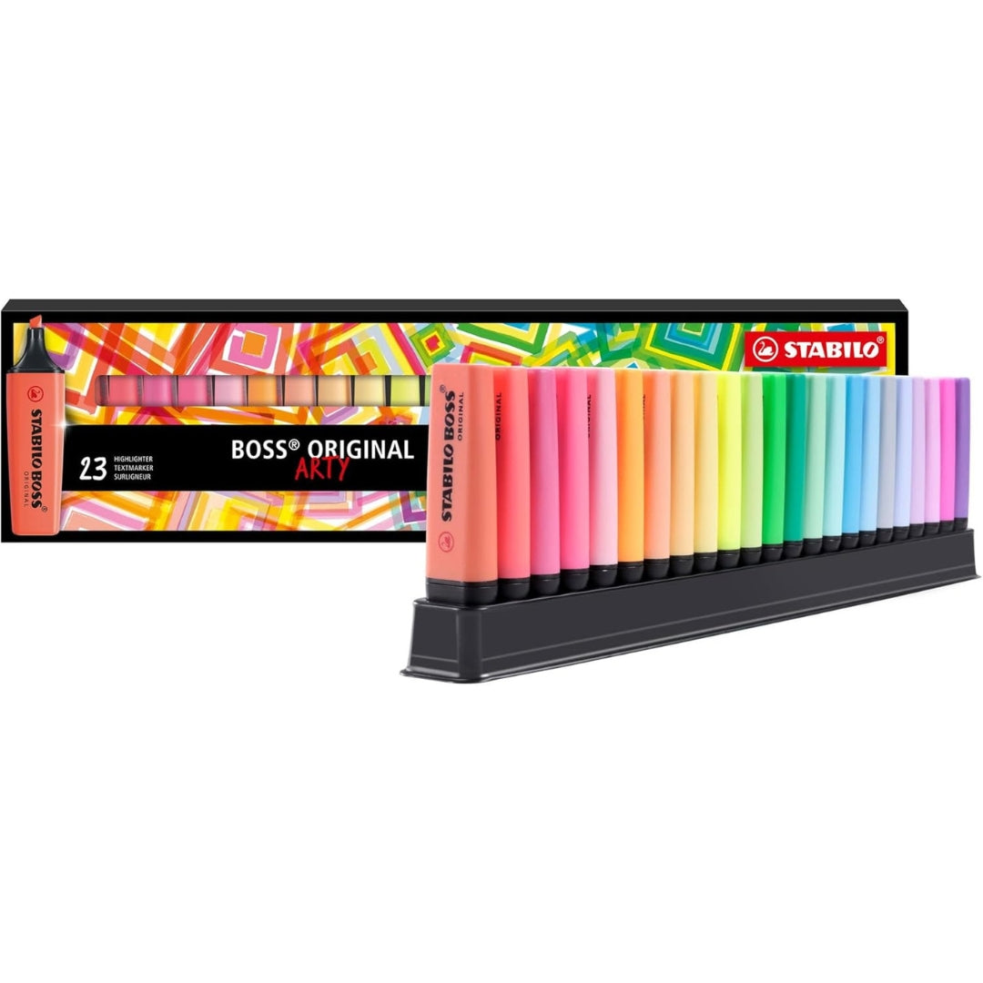 Stabilo Highlighters With Deskset A Pack Of 23pcs - Boss - Arty