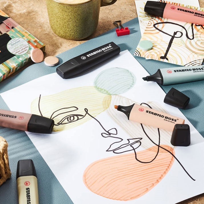 Stabilo Boss Original Highlighters A Pack Of 6pcs - NatureColors