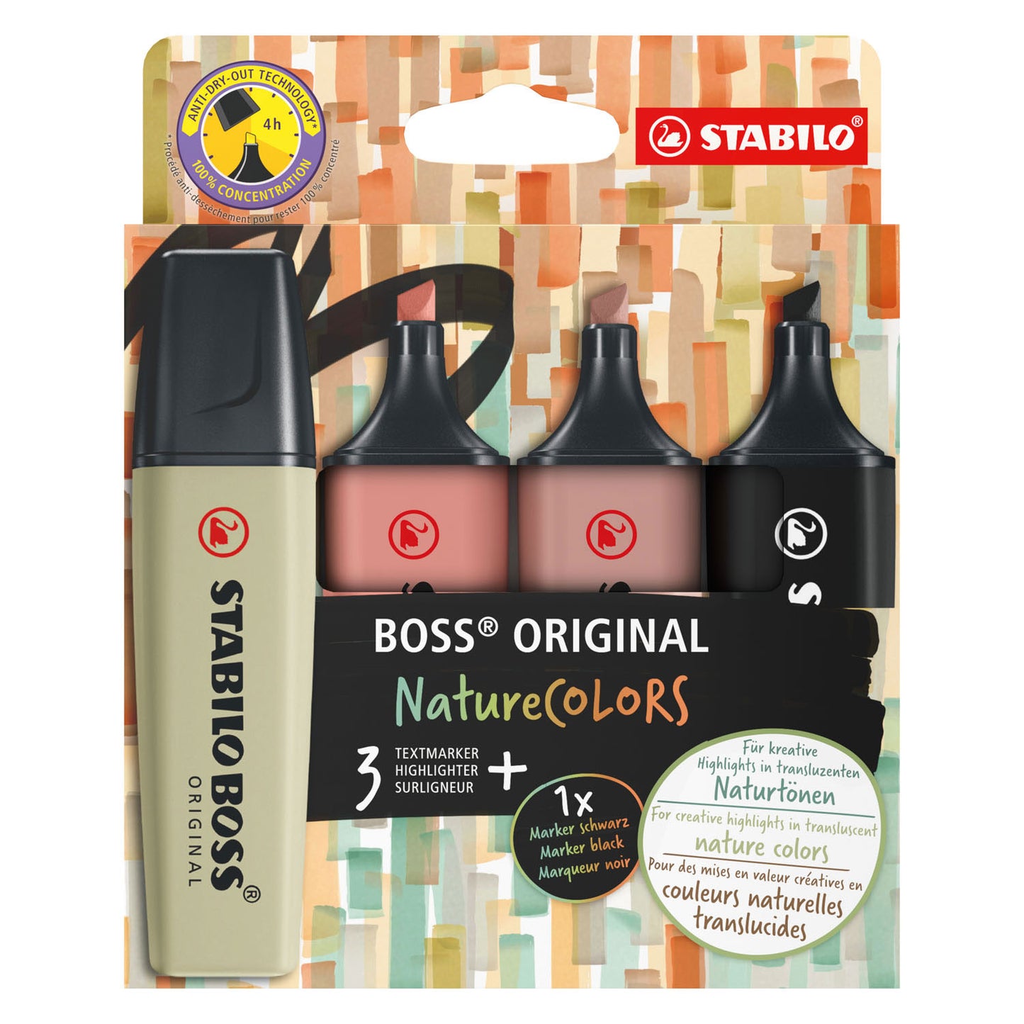 Stabilo Boss Original Highlighters A Pack Of 4pcs - NatureColors