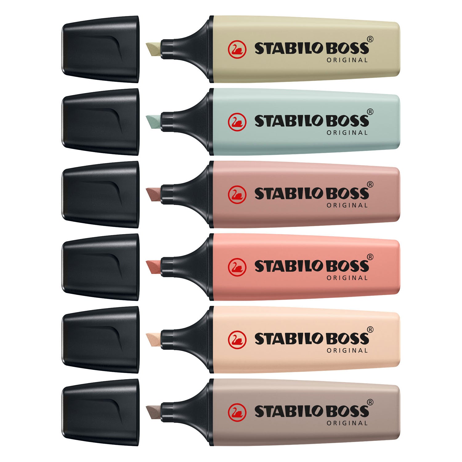 Stabilo Boss Original Highlighters A Pack Of 6pcs - NatureColors